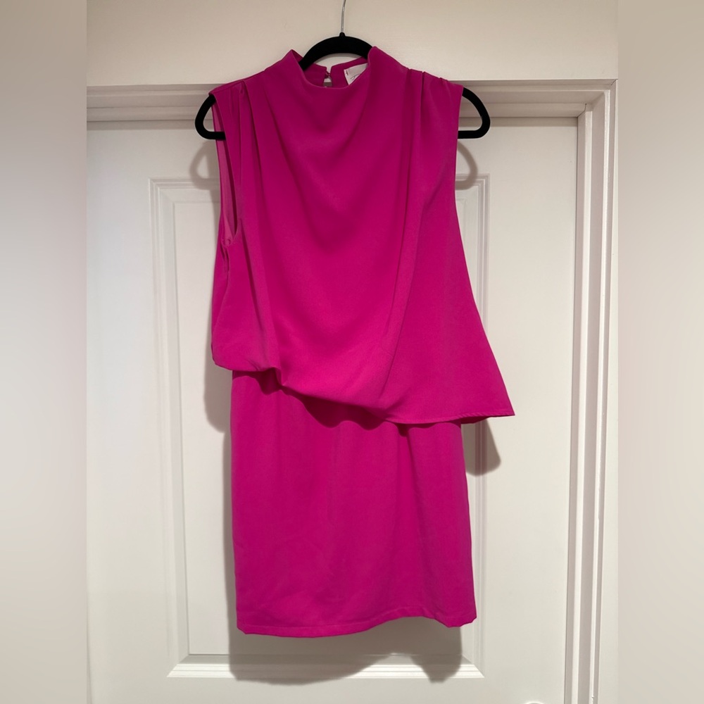 Chic Asymmetrical Pink Dress